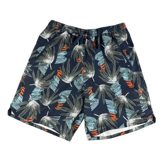 Patagonia Men's Nine Trails 8" Inseam Lined Floral Navy Blue Shorts Sizes S - M - Picture 4 of 5